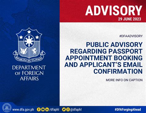 Public Advisory: Passport Appointment at the DFA Consular .